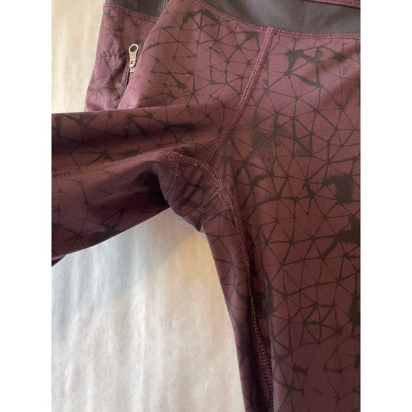 Lululemon Inspire Full On Luxtreme Mesh Star Crushed Black Cherry Size 6 - Picture 5 of 8